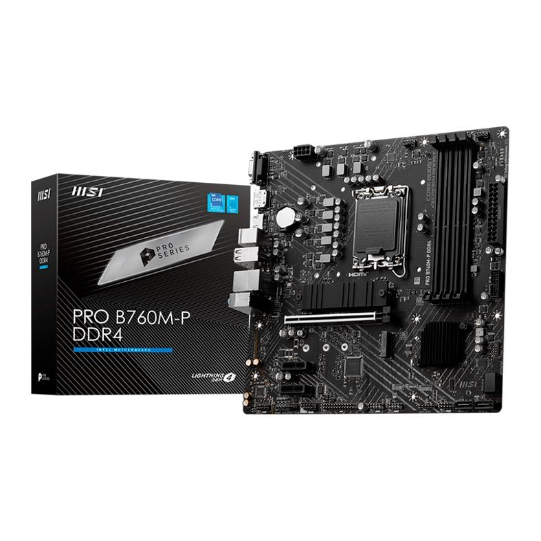 Placa Mae MSI PRO B760M-P DDR4, Socket LGA 1700, Chipset B760, PRO-B760M-P-DDR4