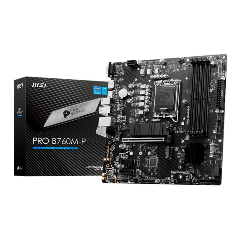 Placa Mae MSI PRO B760M-P DDR5, Socket LGA 1700, Chipset B760, PRO-B760M-P