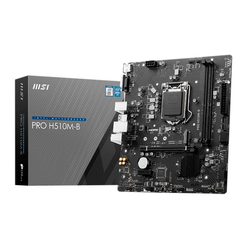 Placa Mae MSI PRO H510M-B, DDR4, Socket LGA1200, M-ATX, Chipset Intel H510, 911-7E05-004