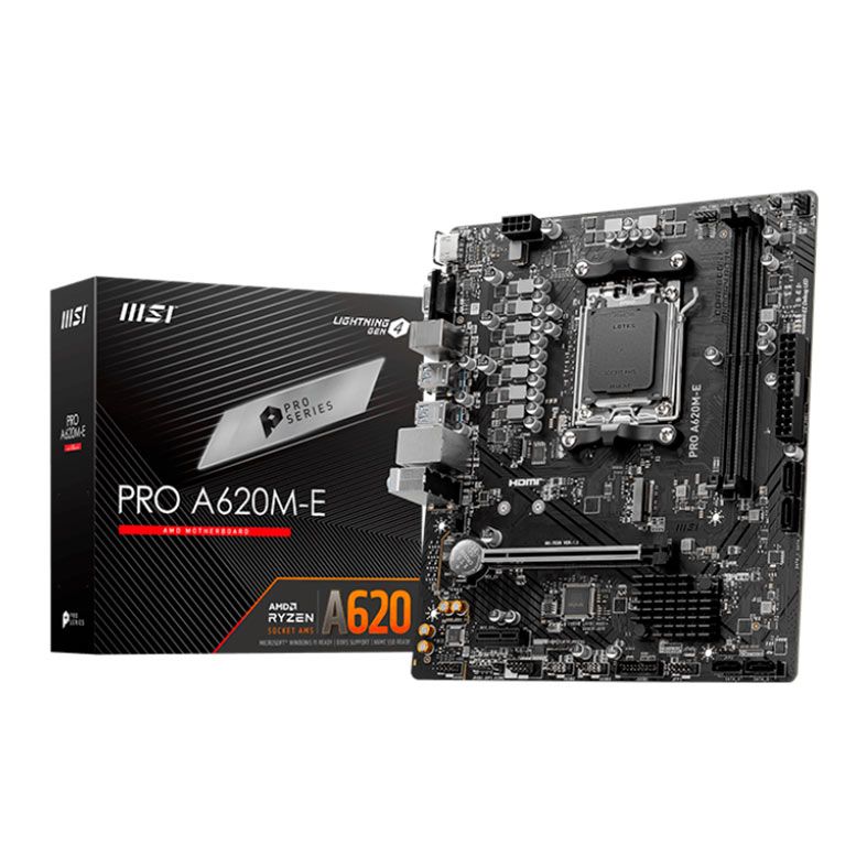 Placa Mae MSI Pro A620M-E, DDR5, Socket AMD AM5, M-ATX, Chipset AMD A620, PRO-A620M-E