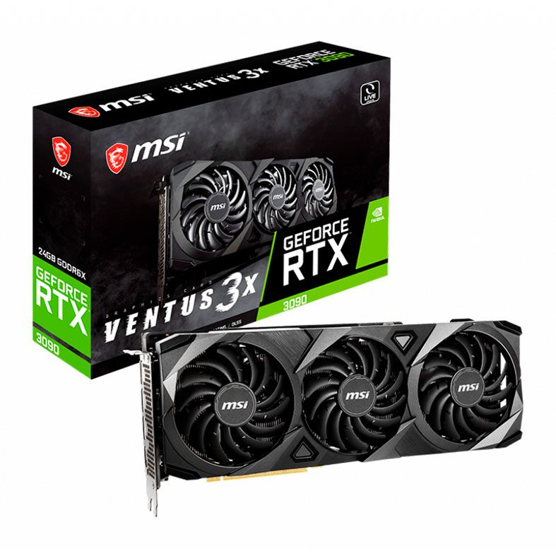 Placa de Video MSI GeForce RTX 3090 Ventus 3X, 24GB, GDDR6X, 384-bit, 912-V388-019