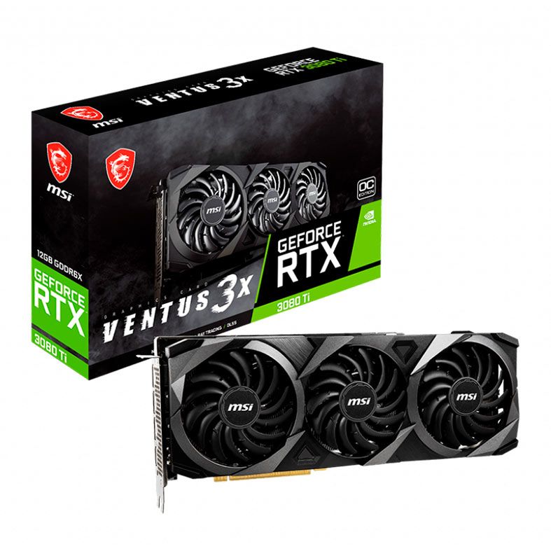 Placa de Video MSI GeForce RTX 3080 Ti Ventus 3x OC, 12GB, GDDR6X, 384-bit, 912-V389-059