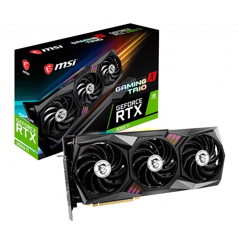 Placa de Video MSI GeForce RTX 3060 Ti Gaming X Trio 8GB GDDR6 256-bit, 912-V390-053