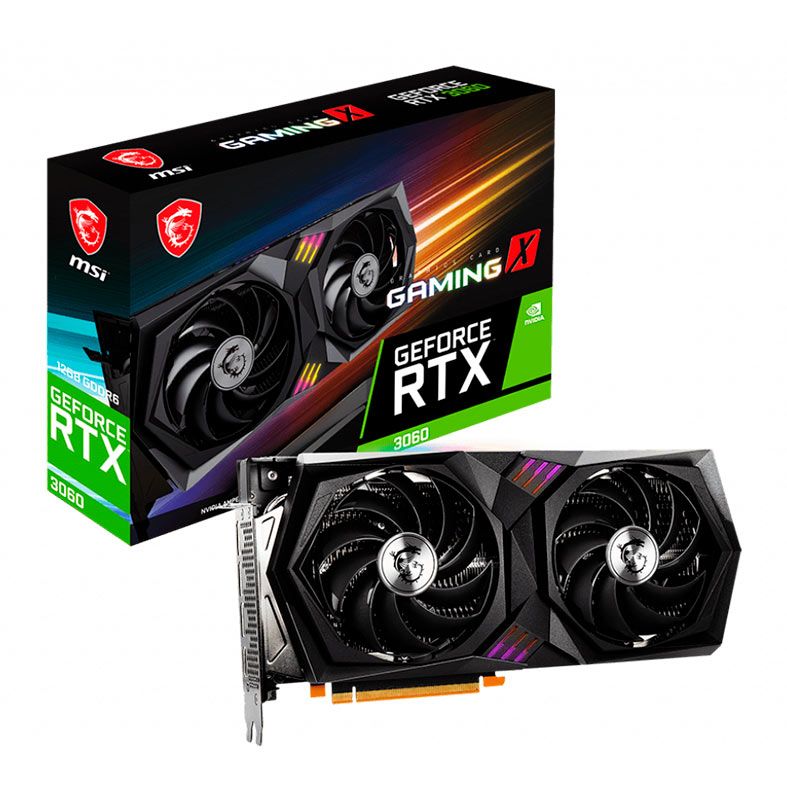 Placa de Video MSI GeForce RTX 3060 Gaming X, 12GB, GDDR6, 192-bit, 912-V397-019
