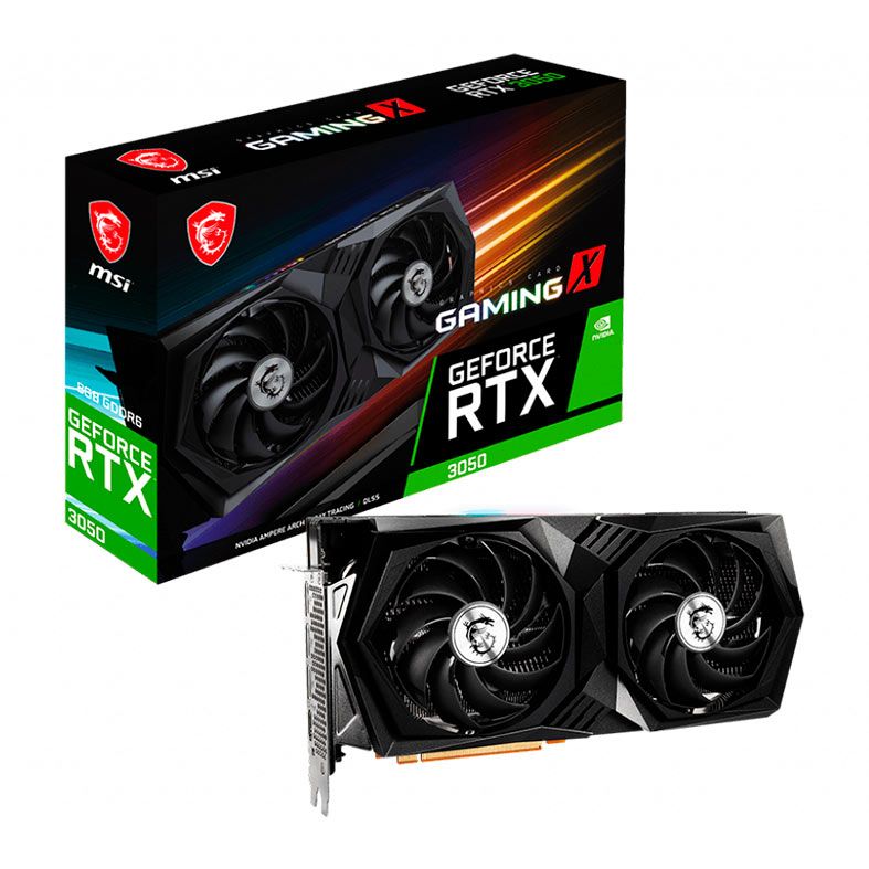 Placa de Video MSI GeForce RTX 3050 Gaming X, 8GB, GDDR6, 128-bit, 912-V397-423