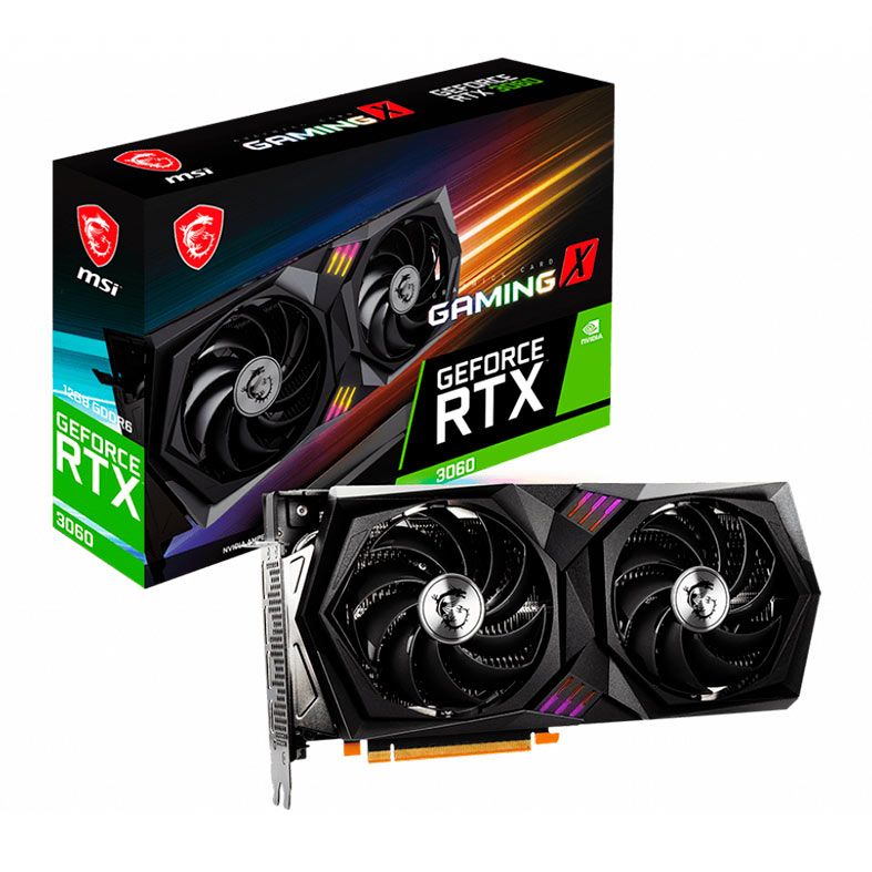 Placa de Video MSI GeForce RTX 3060 Gaming X, 12GB, GDDR6, 192-bit, 912-V397-632