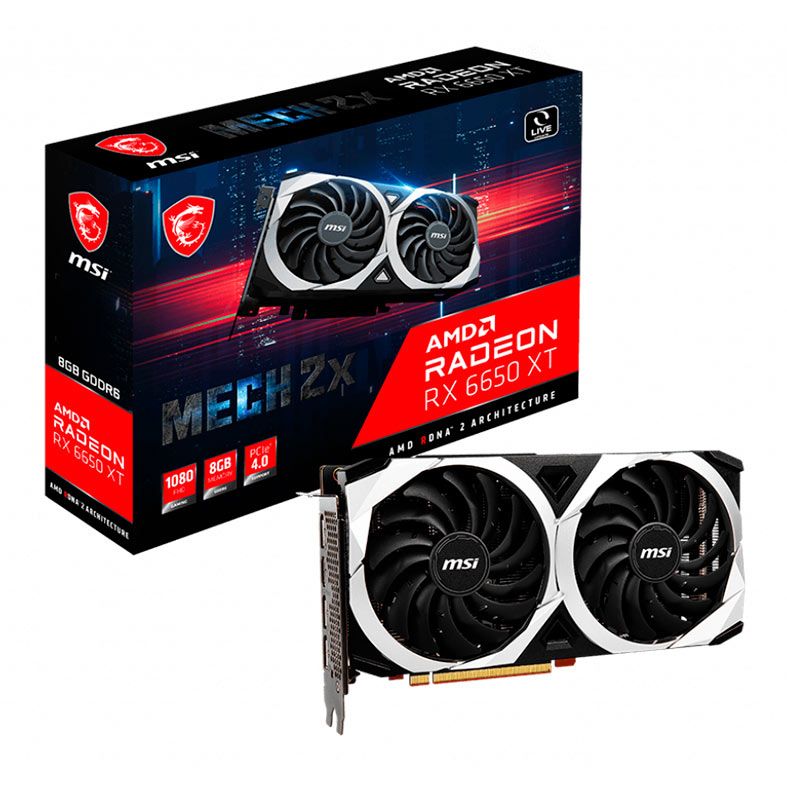 Placa de Video MSI Radeon RX 6650 XT Mech 2X OC, 8GB, GDDR6, 128-bit, 912-V502-062
