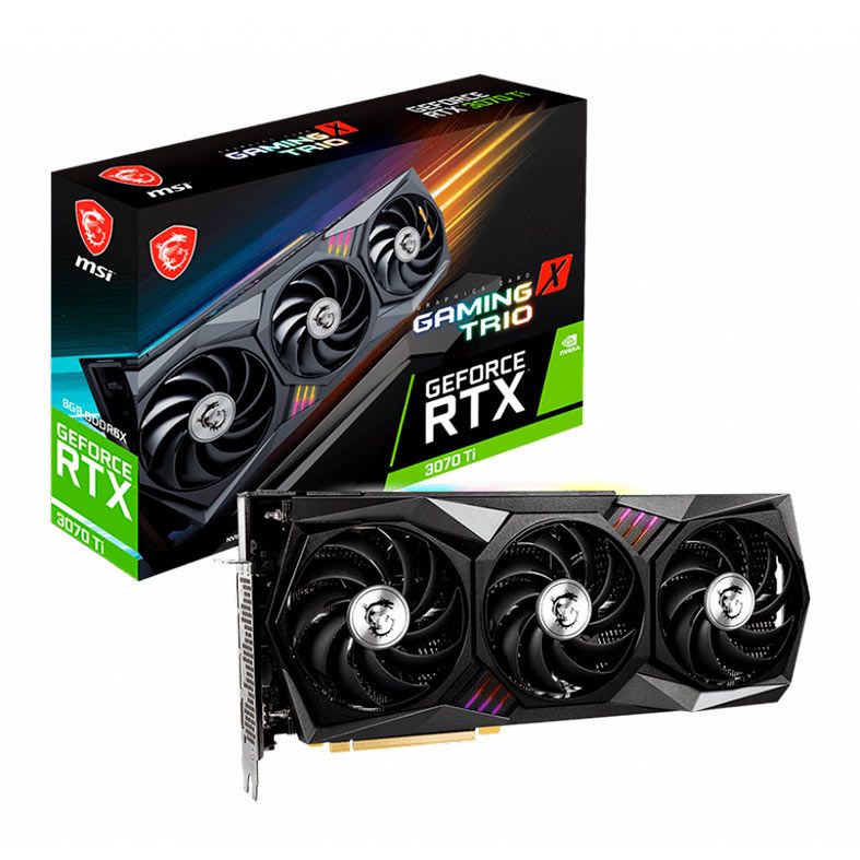 Placa de Video MSI GeForce RTX 3070 TI Gaming X Trio, 8GB, GDDR6X, 256-bits, 912-V505-009