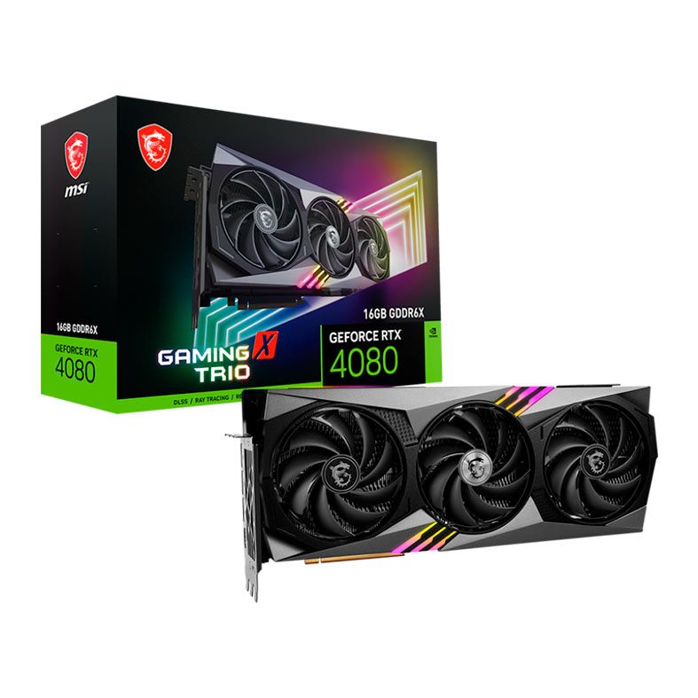 Placa de Video MSI GeForce RTX 4080 Gaming X Trio, 16GB, GDDR6X, 256-bits, 912-V511-005