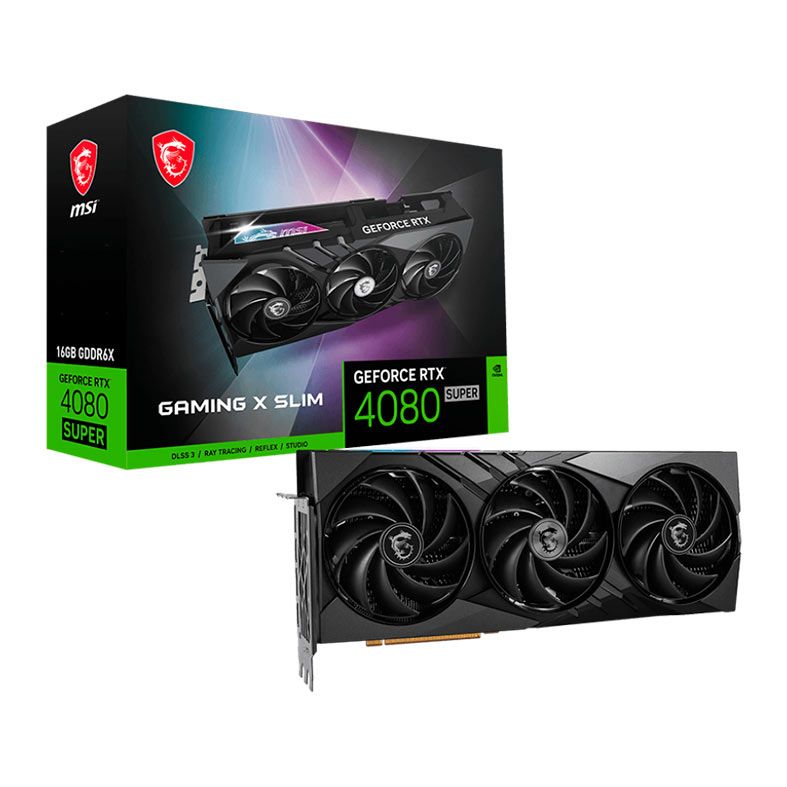 Placa de Video MSI GeForce RTX 4080 Super Gaming X Slim, 16GB, GDDR6X, 256-bit, 912-V511-257