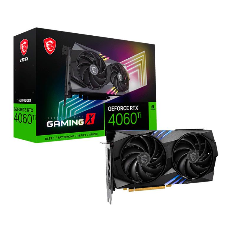 Placa de Video MSI GeForce RTX 4060 Ti Gaming X, 16GB, GDDR6, 128-bit, 912-V517-003
