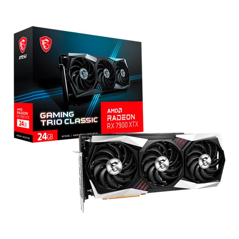 Placa de Video MSI RX 7900 XTX Gaming Trio Classic, 24GB, GDDR6, 384-bit, 912-V520-005