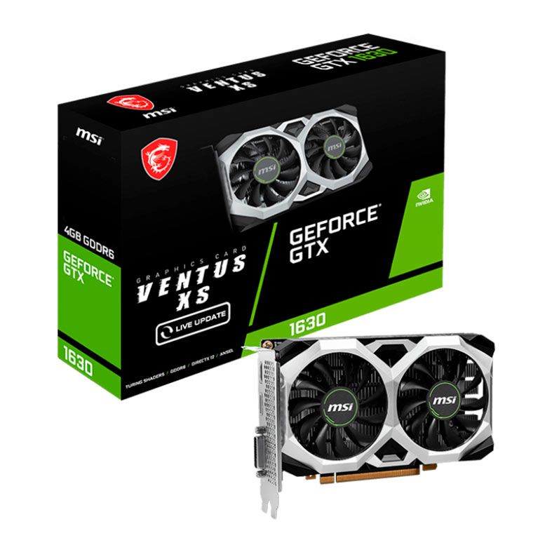 Placa de Video MSI GeForce GTX 1630 Ventus XS, 4GB, GDDR6, 64-bits, 912-V809-4225