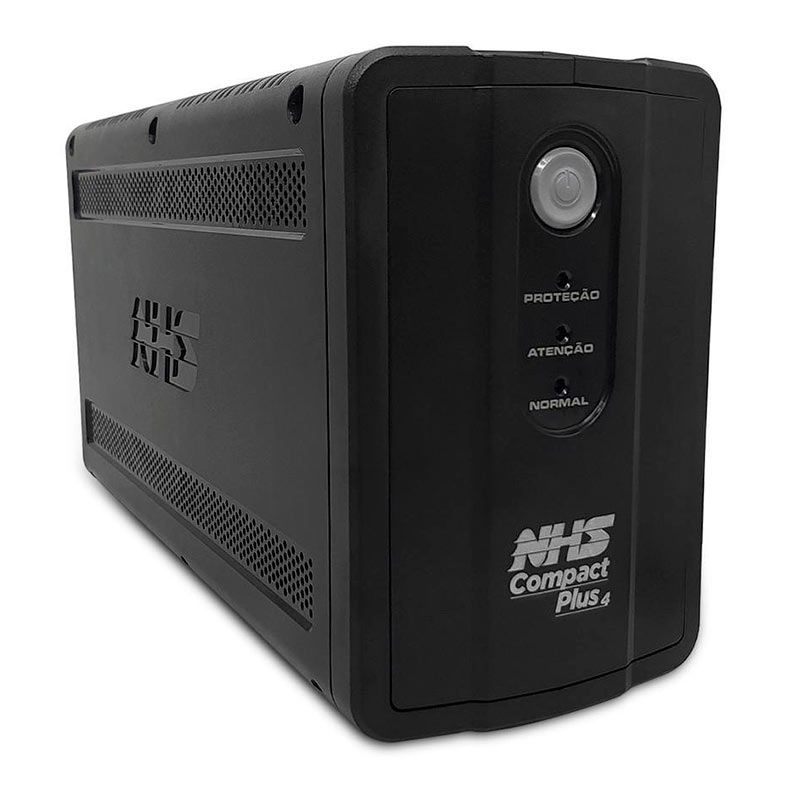 Nobreak NHS Compact Plus 4 Senoidal, 1000VA/600W, Entrada Bivolt, Saida 120V, Preto, 91.A0.A01000