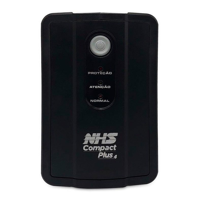 Nobreak NHS Compact Plus 4 Senoidal, 1000VA/600W, Entrada Bivolt, Saida 120V, Preto, 91.A0.A01000