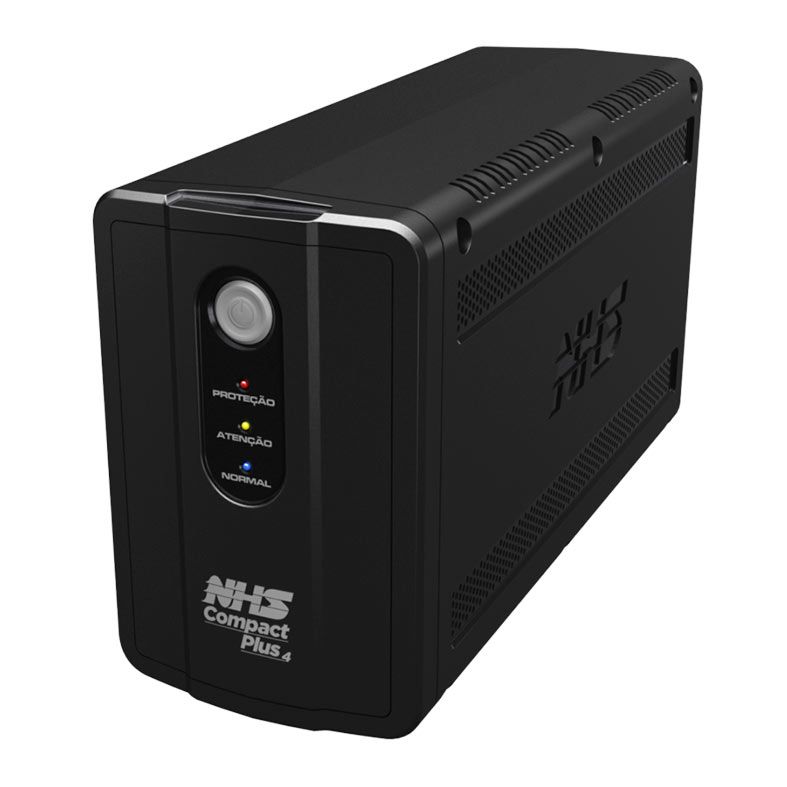 Nobreak NHS Compact Plus 4, 1400VA/700W, Entrada Bivolt, Saida 220V, Preto, 91.A0.A01002