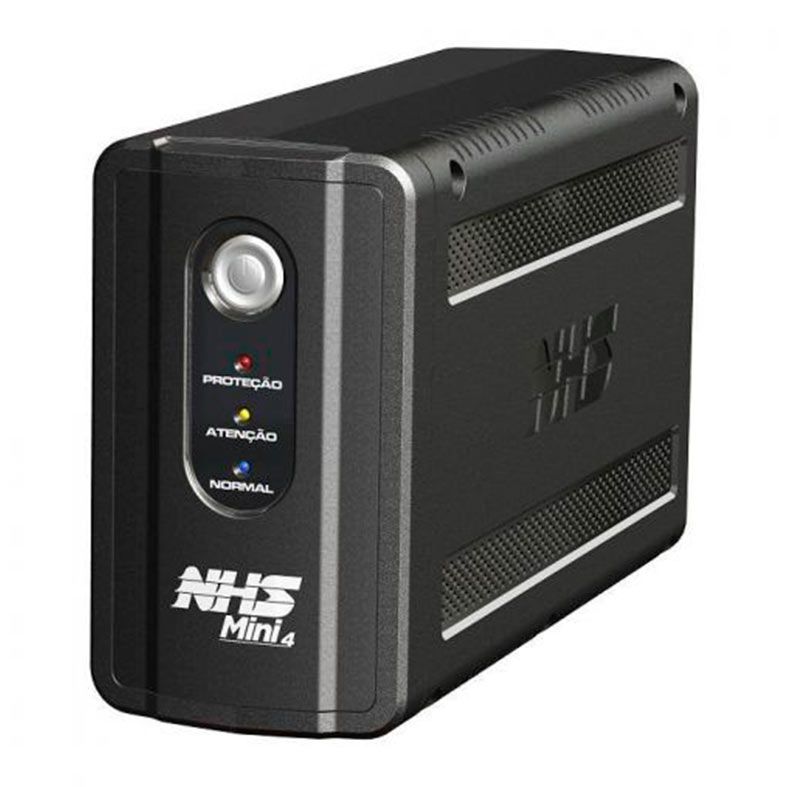 Nobreak NHS Mini 4, 600VA/300W, Entrada Bivolt, Saida 120V, Preto, 91.A1.006000