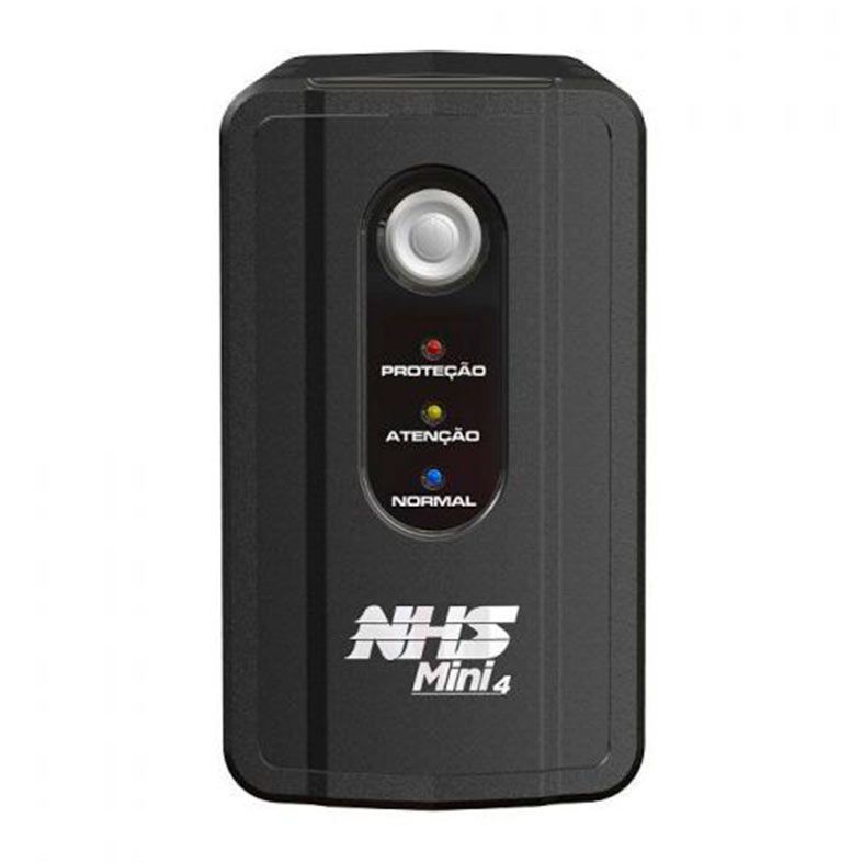 Nobreak NHS Mini 4, 600VA/300W, Entrada Bivolt, Saida 120V, Preto, 91.A1.006000