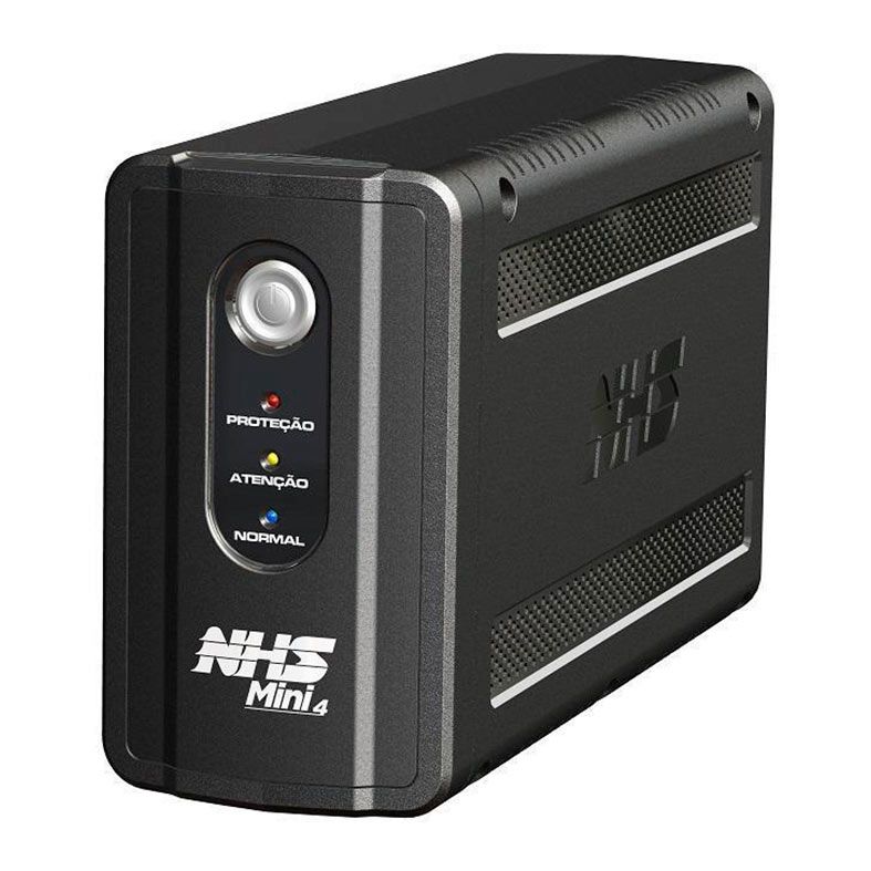 Nobreak NHS Mini 4 Senoidal, 600VA/300W, Entrada Bivolt, Saida 220V, Preto, 91.A1.006001