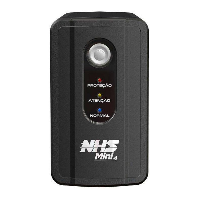 Nobreak NHS Mini 4 Senoidal, 600VA/300W, Entrada Bivolt, Saida 220V, Preto, 91.A1.006001