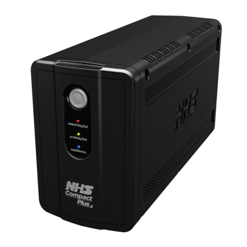 Nobreak NHS Compact Plus 4 Senoidal, 1400W/840W, Entrada Bivolt, Saida 120V, Preto, 91.B0.A01400