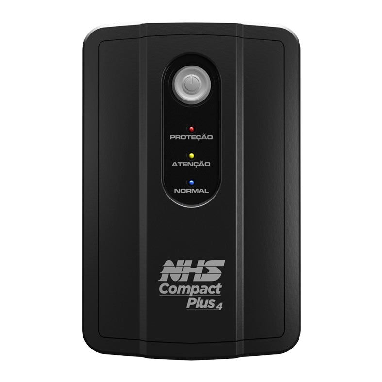Nobreak NHS Compact Plus 4 Senoidal, 1400W/840W, Entrada Bivolt, Saida 120V, Preto, 91.B0.A01400