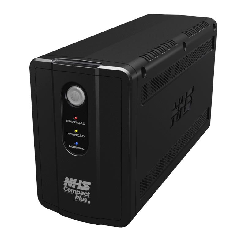 Nobreak NHS Compact Plus 4 Senoidal, 1400W/840W, Entrada Bivolt, Saida 220V, Preto, 91.B0.A01406