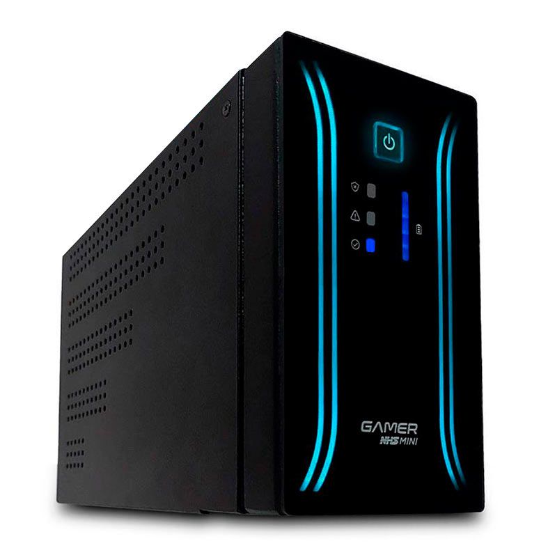 Nobreak Gamer NHS Mini Senoidal, RGB, 600VA/300W, Entrada Bivolt, Preto, 91.G0.006000