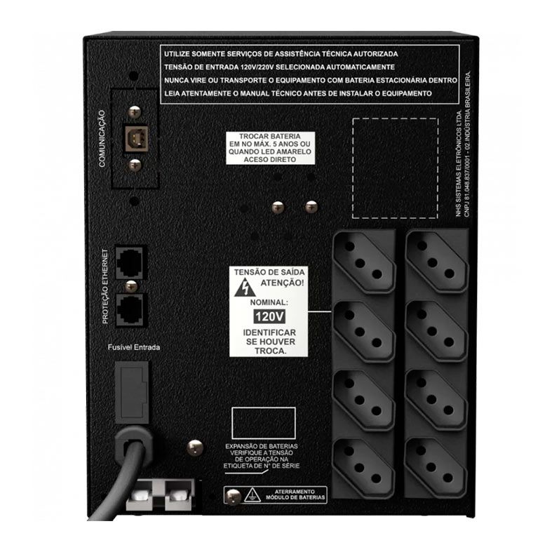 Nobreak Gamer NHS Ultra Senoidal, RGB, 1400VA/840W, Entrada Bivolt, Saida 120V, Preto, 91.G0.014100