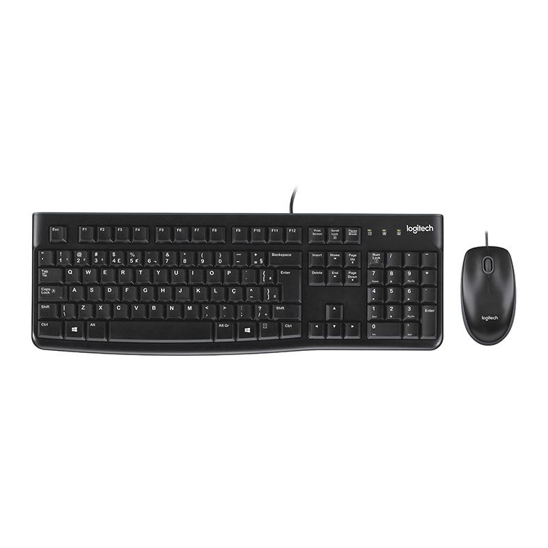 OPENBOX Kit Teclado e Mouse Logitech MK120 USB Preto, 920-004429