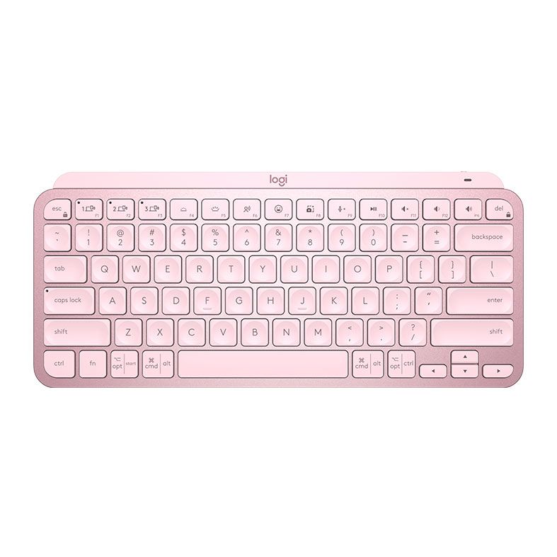 Teclado Sem Fio Logitech MX Keys Mini, Iluminacao Smart, Easy-Switch, Rosa, 920-010507