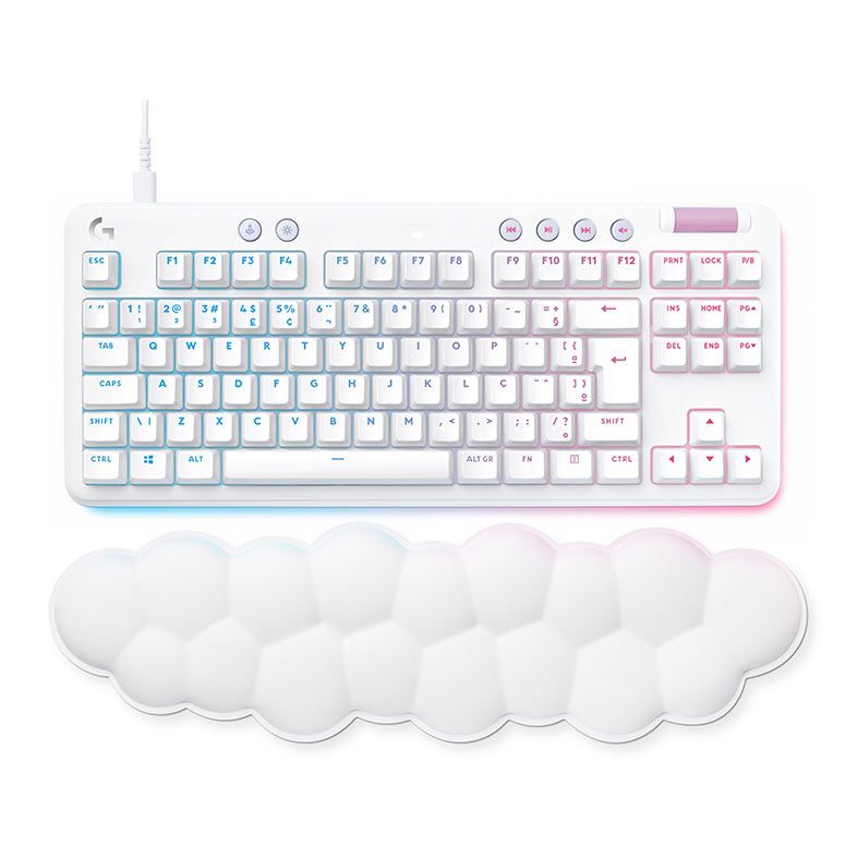 Teclado Mecanico Logitech G713, RGB, Switch GX Linear Red, Branco, 920-010705