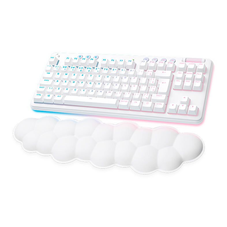 Teclado Mecanico Logitech G715 Lightspeed, RGB, Wireless, Switch GX Linear Red, Branco, 920-010706