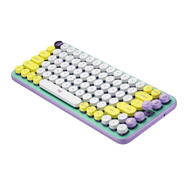 Teclado Mecanico Logitech Pop Keys, Wireless, Switch Marrom, Daydream, 920-010711