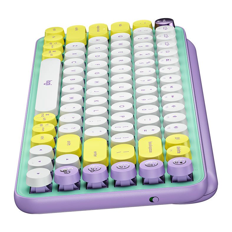 Teclado Mecanico Logitech Pop Keys, Wireless, Switch Marrom, Daydream, 920-010711