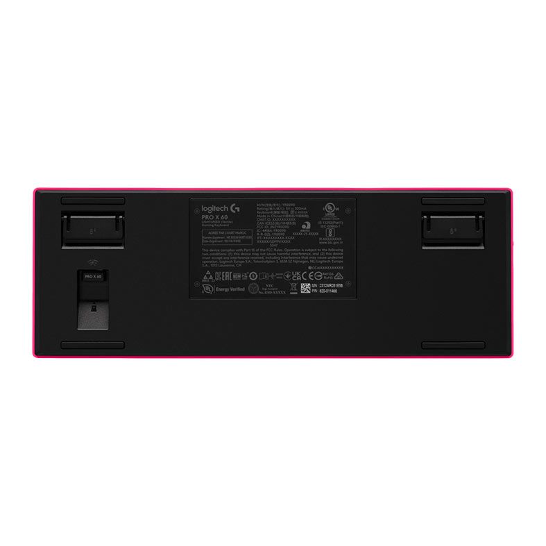 Teclado Mecanico Logitech G Pro X Lightspeed, RGB, 60%, Switch Optico GX Tactile, Tri-Mode, Magenta, 920-011940