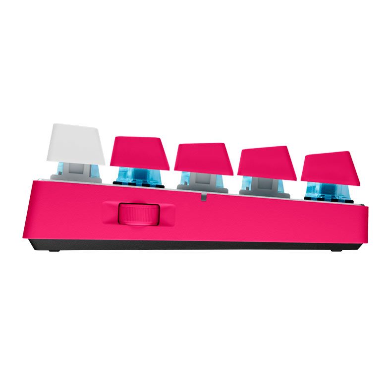 Teclado Mecanico Logitech G Pro X Lightspeed, RGB, 60%, Switch Optico GX Tactile, Tri-Mode, Magenta, 920-011940