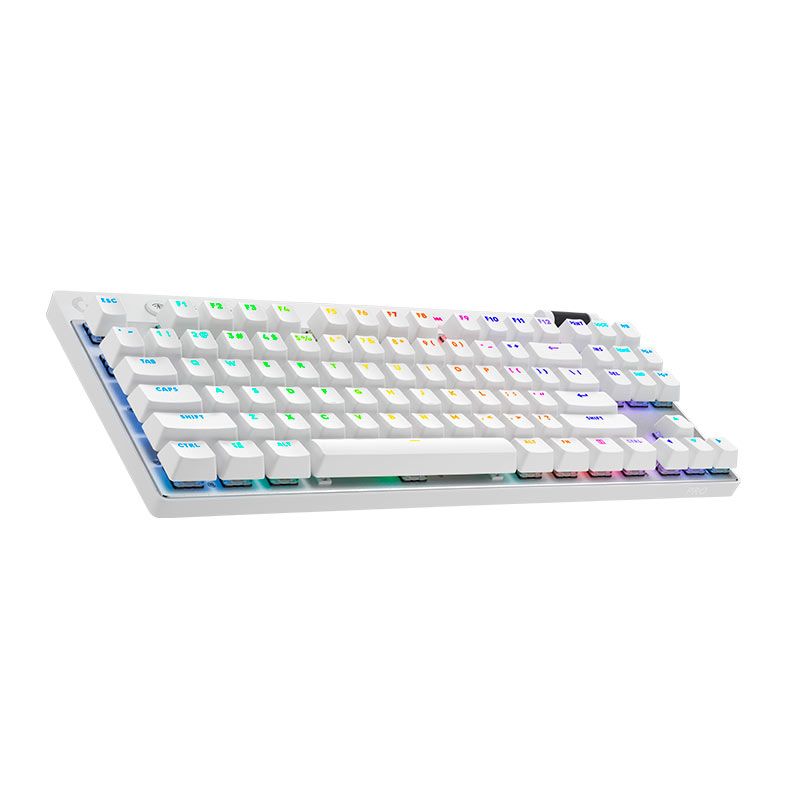 Teclado Mecanico Logitech G Pro X Tkl Lightspeed, RGB, Switch Marrom, Wireless, Branco, 920-012143