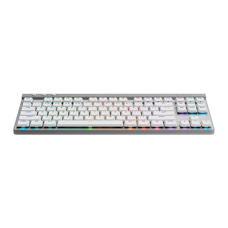 Teclado Mecanico Logitech G515 TKL Lightspeed, RGB, Switch GL Brown, Tri-Mode, Branco, 920-012535
