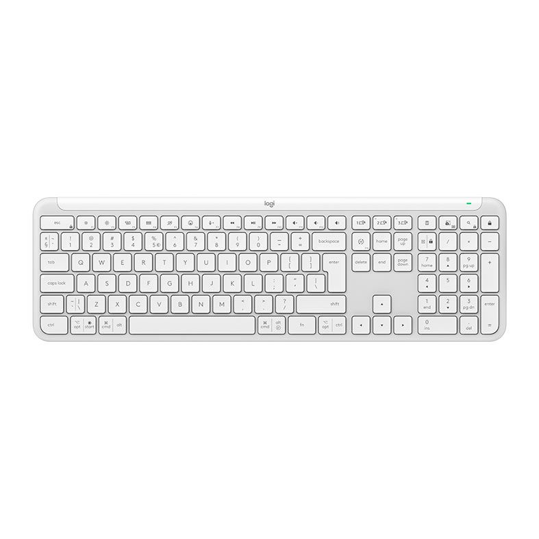 Teclado Logitech Signature Slim K950, Bluetooth, Branco, 920-012601