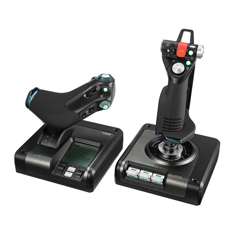 Controlador de Simulacao com Manete e Acelerador Logitech X52 Professional H.O.T.A.S., USB, 945-000022
