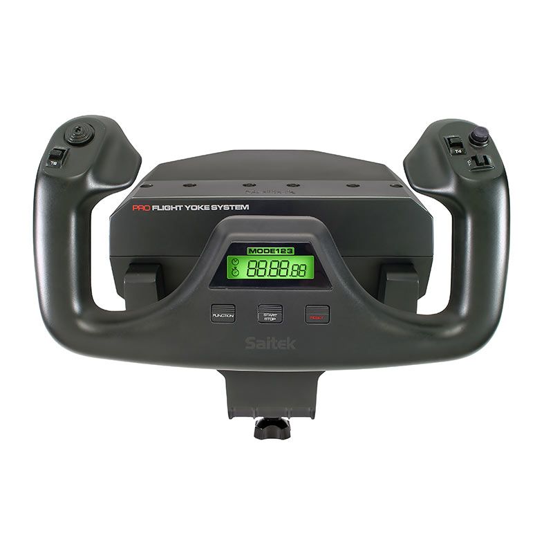 Simulador Profissional de Quadrante Logitech Com Manche e Acelerador Flight Yoke System, 945-000023