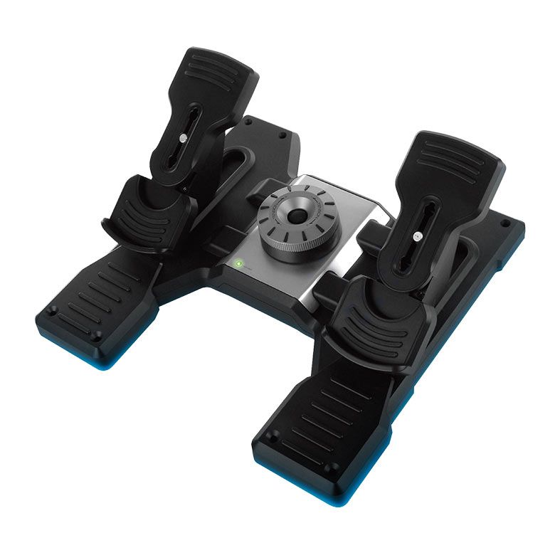 Pedais de Simulador de Voo Profissional Logitech Flight Rudder Pedals, 945-000024