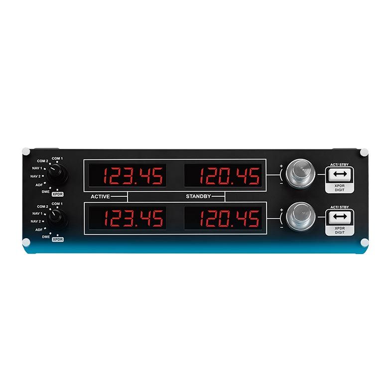 Painel de Radio Logitech para Simulacao Profissional de Voo, 945-000029