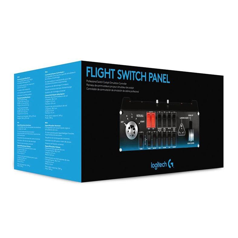 Painel de Interruptor Logitech Para Simulacao Profissional de Voo, 945-000030
