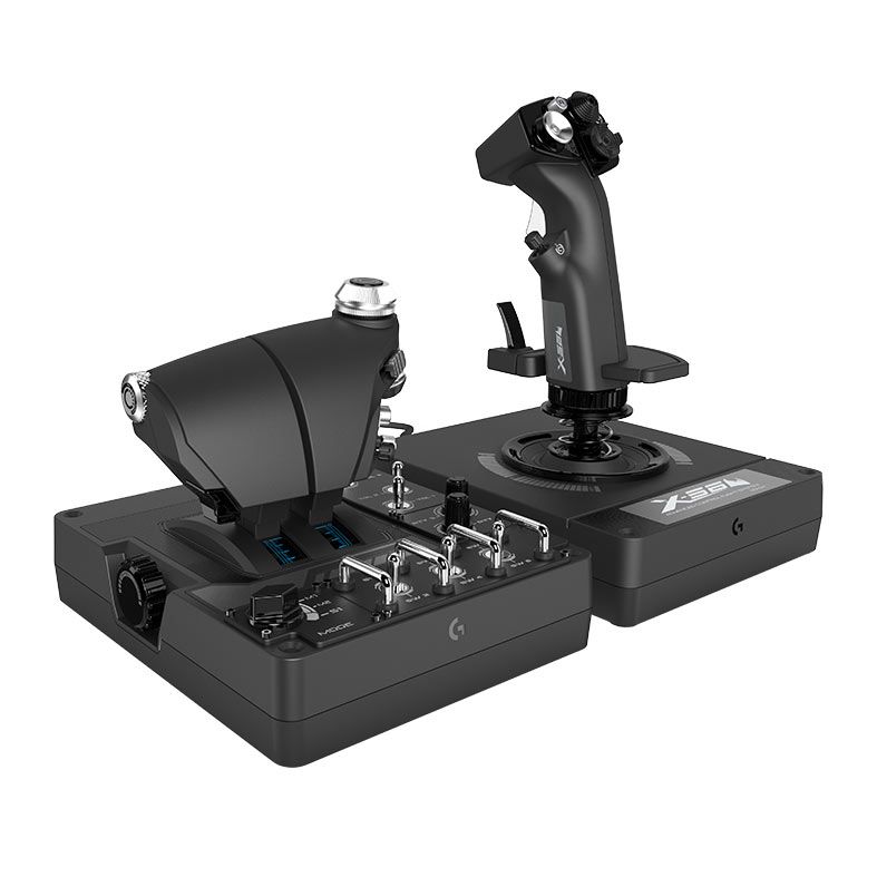 Controle de Simulacao Com Manete e Stick Logitech X56 Hotas RGB, 945-000058