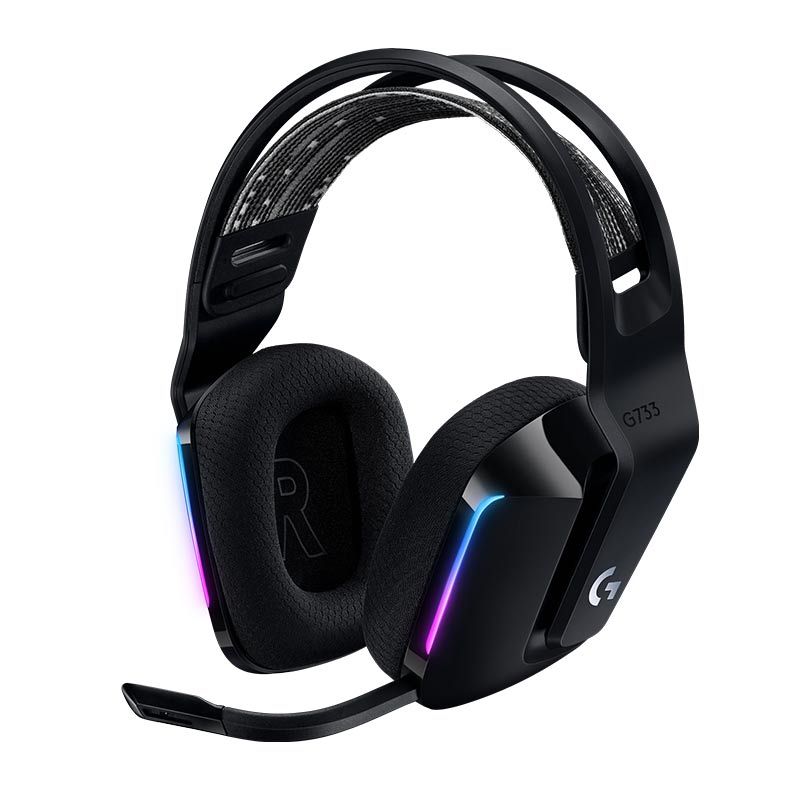 Headset Gamer Logitech G733 Lightspeed 7.1 Wireless RGB Preto, 981-000863