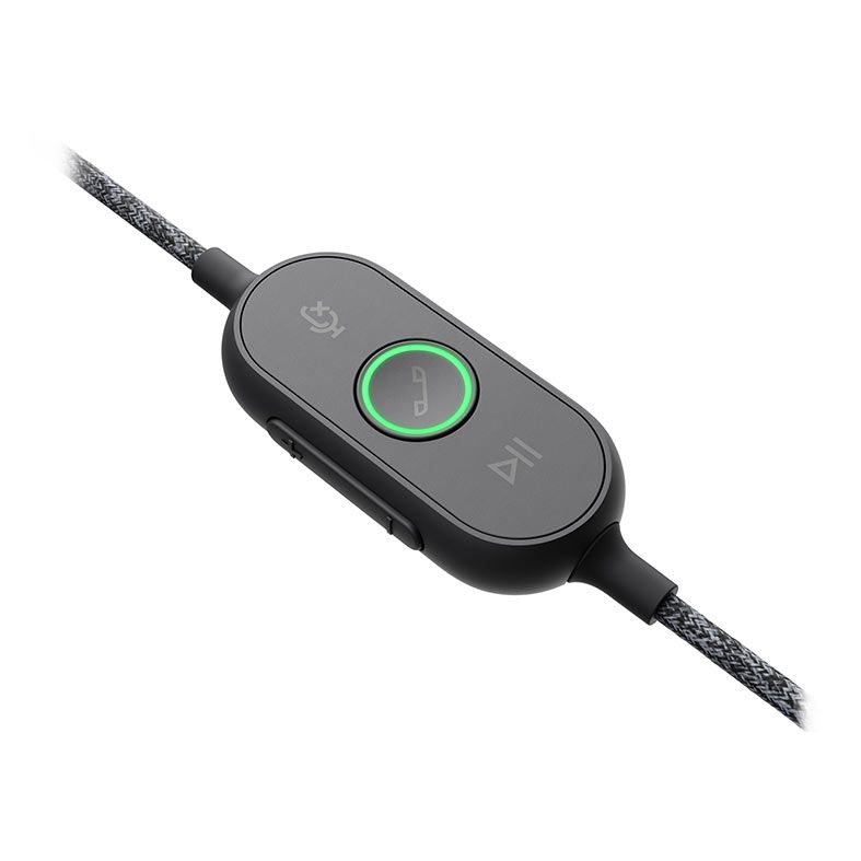Headset Logitech Zone Wired, Som Stereo, Drivers 40mm, Preto, 981-000876