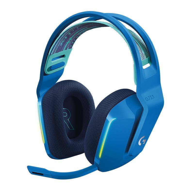 Headset Gamer Logitech G733 Lightspeed 7.1 Wireless RGB Azul, 981-000942