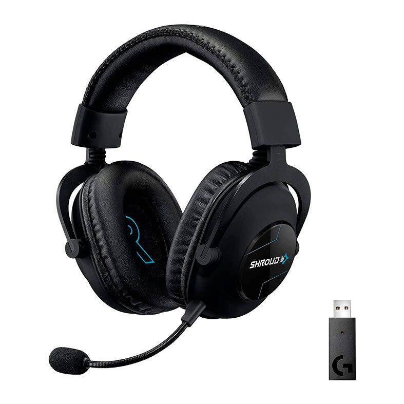 Headset Gamer Logitech G Pro X Shroud Wireless, Drivers 50mm, Preto, 981-000956